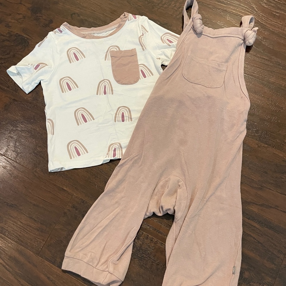 Kyte baby. 3T top EUC 4T overalls GUC